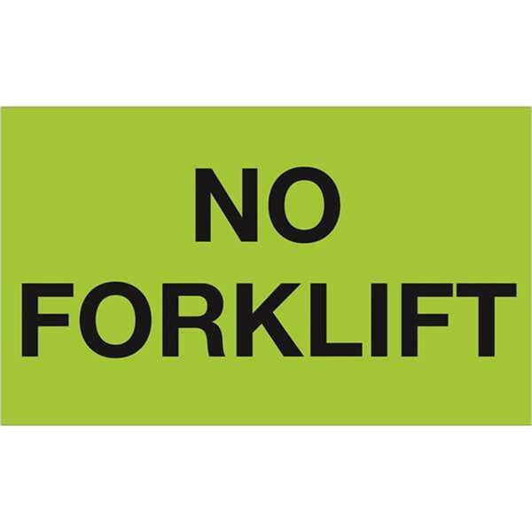 Bondad 3 x 5 in. - No Forklift Fluorescent Green Labels BO3348845 - main